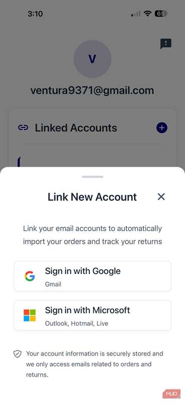 صفحهٔ راه‌اندازی Orderly