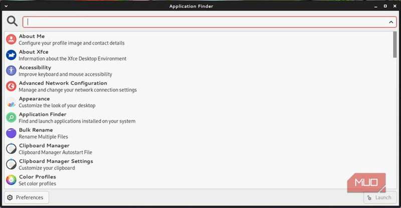 پیدا کننده برنامه‌های Peppermint Linux