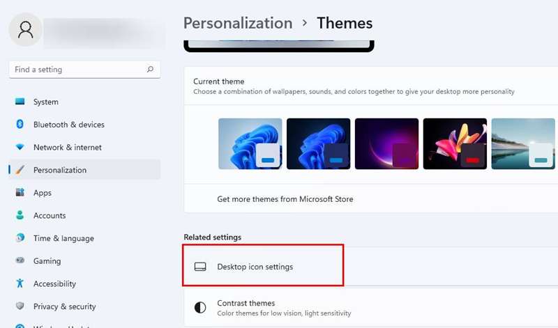 سفارشی‌سازی و تم‌ها در تنظیمات ویندوز ۱۱
