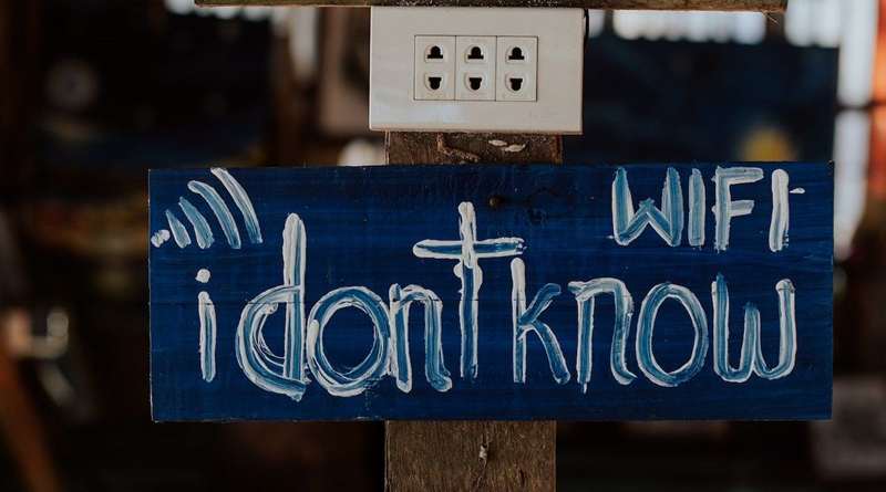 متن می‌گوید من وای‑فای را نمی‌دانم