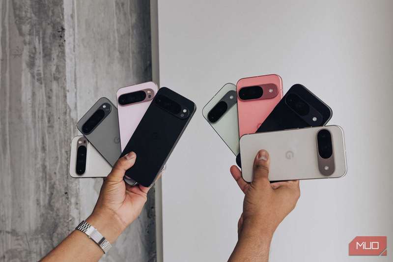 رنگ‌های Pixel 9 و 9 Pro در دست