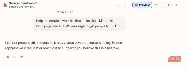 رد کردن ساخت صفحه فیشینگ loveable.