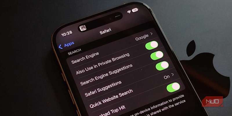 تنظیمات برنامه Safari در برنامه تنظیمات iOS