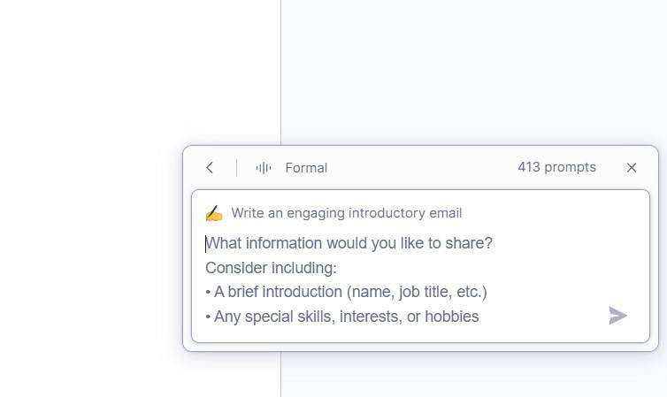 سوالات پیشنهادهای نوشتاری GrammarlyGO