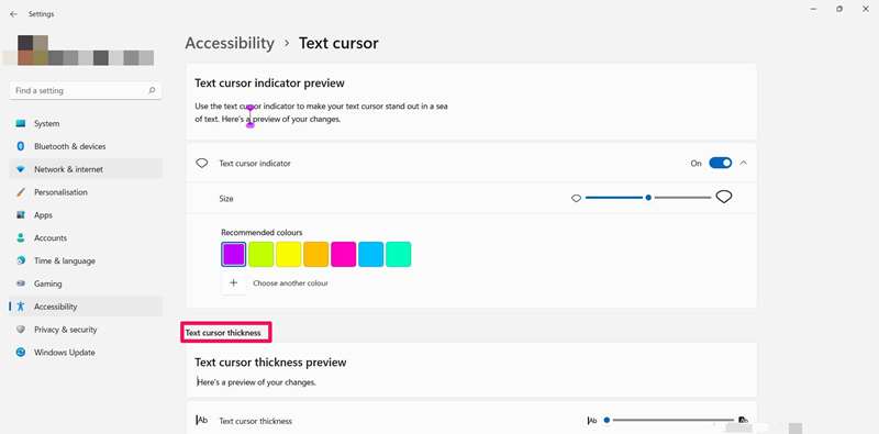 تصویر‌برداری از ضخامت نشانگر متن