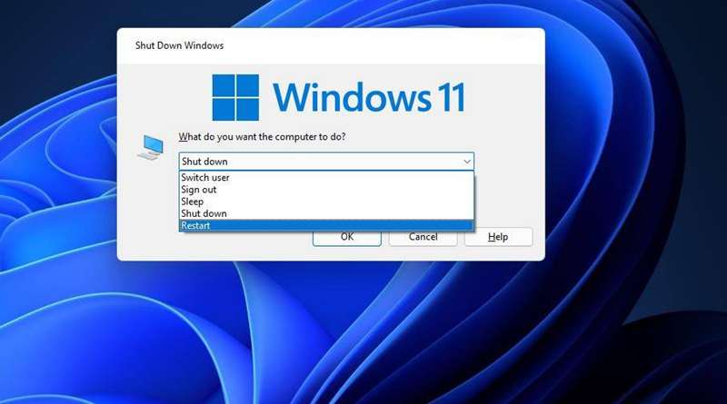 پنجره Shut Down Windows