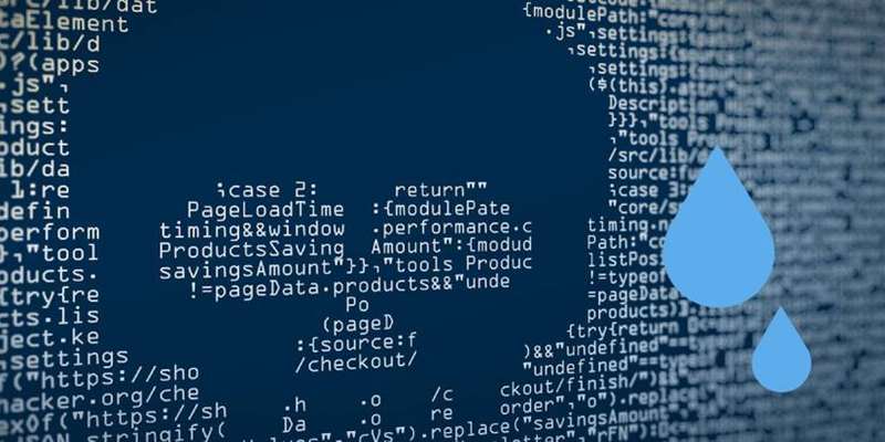 جمجمه در کد کنار قطرات آب