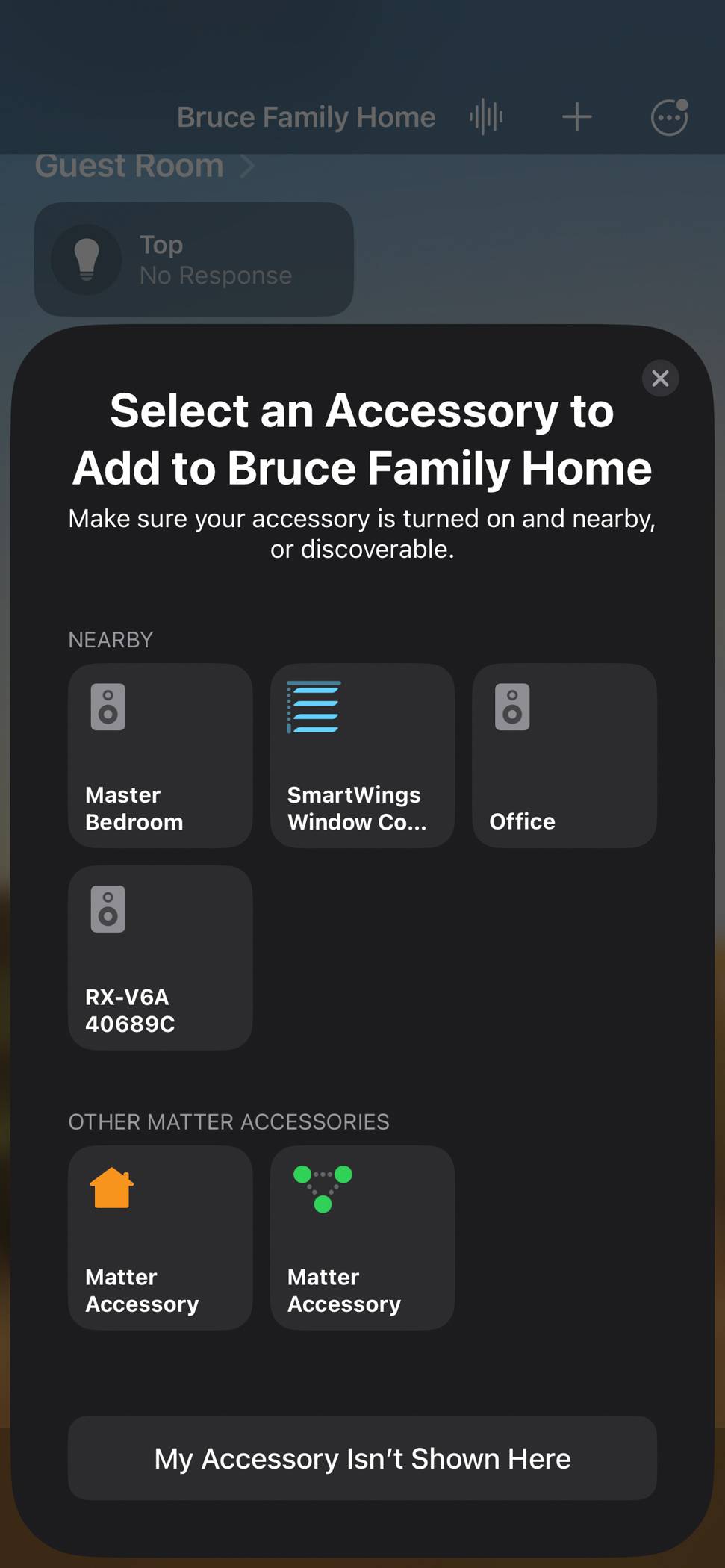 تصویرهای مرور پرده SmartWings Matter - افزودن لوازم Matter