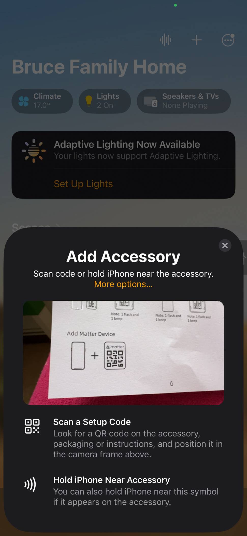 تصویرهای مرور پرده SmartWings Matter - کد QR