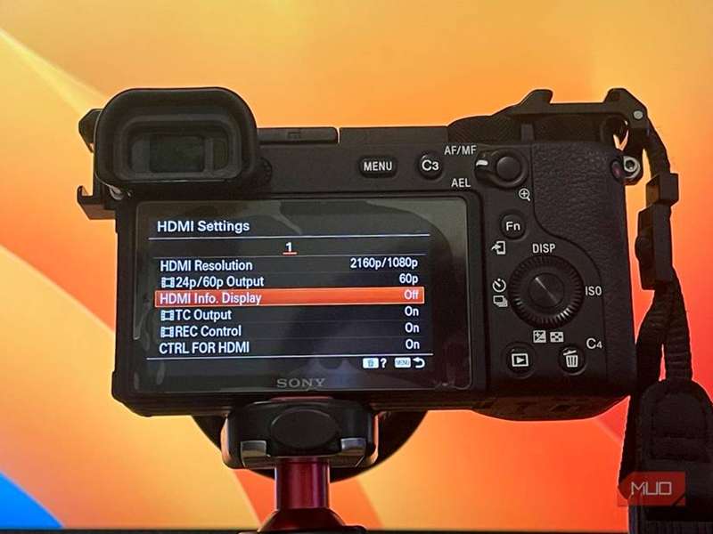 تنظیمات Sony a6600 برای خروجی HDMI پاک 2