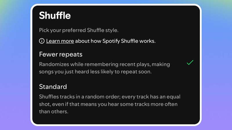 حالت‌های Shuffle اسپاتیفای