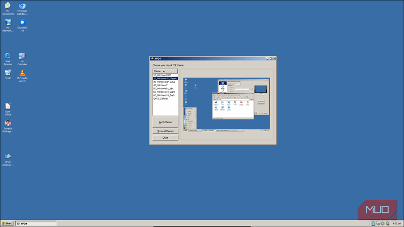 دیالوگ تم XPQ4 باز در Q4OS