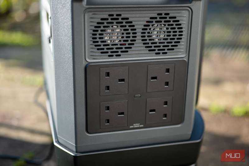 Ugreen PowerRoam GS2200 - پورت‌های خروجی AC بریتانیا