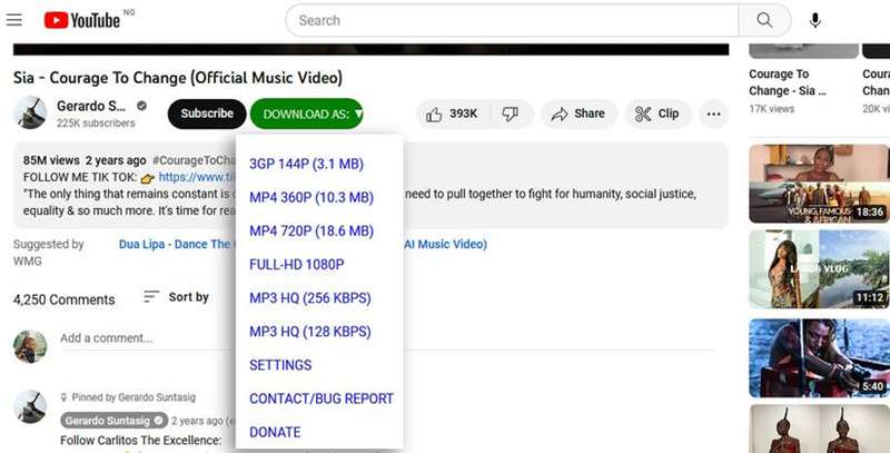 استفاده از Easy YouTube Downloader Express برای دانلود یک ویدیو از یوتیوب