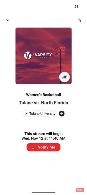 یک تصویر صفحه نمایش که تنظیمات Variety Network را در اندروید نشان می‌دهد.