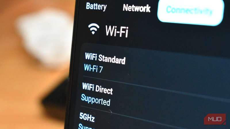 پشتیبانی Wi‑Fi 7 بر روی صفحه‌نمایش گوشی اندروید