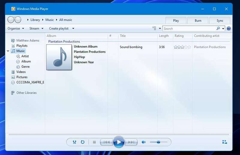پخش‌کننده رسانه ویندوز