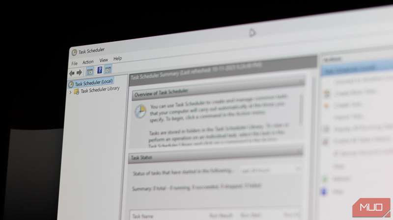 صفحه اصلی زمان‌بند وظایف ویندوز