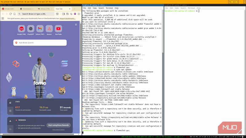 رابط کاربری i3 در لینوکس مینت