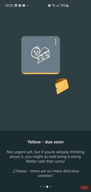 توضیح رنگ‌کدگذاری زرد در Bring!