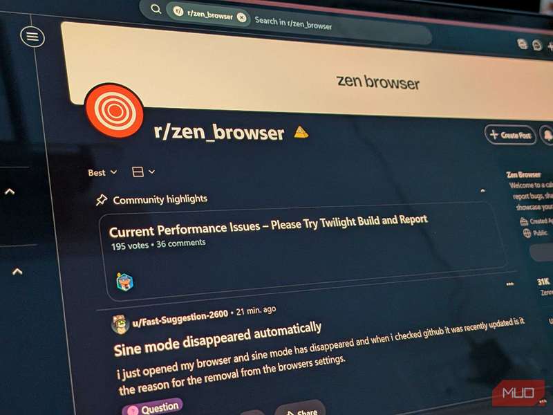 ساب‌ردیت مرورگر Zen
