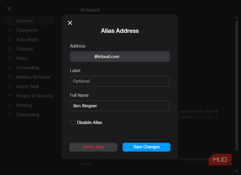03 افزودن نام مستعار جدید به ایمیل iCloud
