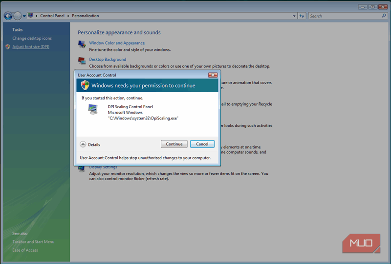 پرسش UAC ویندوز ویستا 03