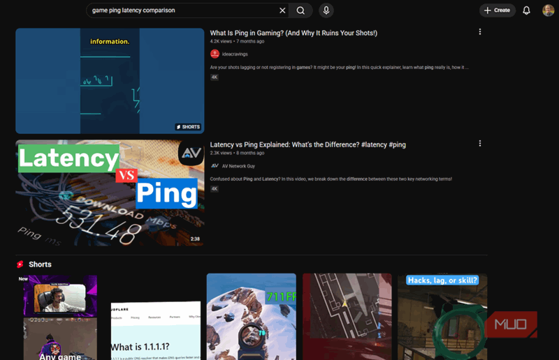 نتایج پینگ یوتیوب 03 بخش 2