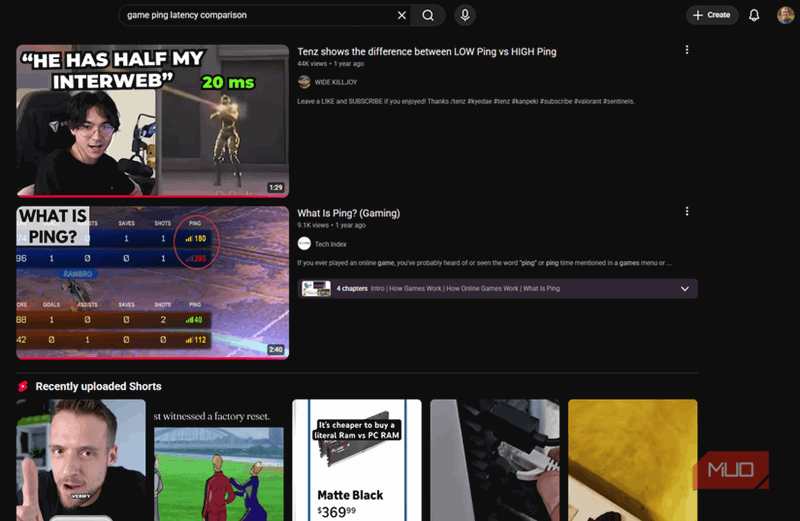 نتایج پینگ یوتیوب 04 بخش 3