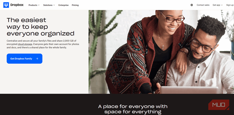 طرح خانوادگی Dropbox