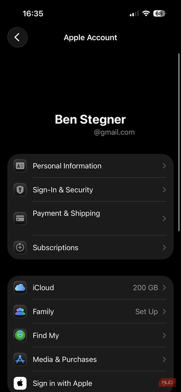 06a تنظیمات iCloud در iPhone