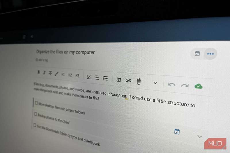 تصویر وظایف در Amplenote