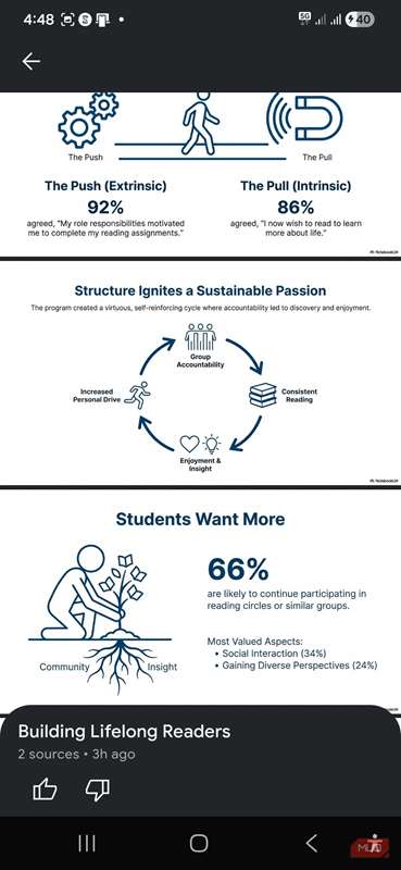 مجموعه اسلاید تولید شده در NotebookLM با استفاده از تنظیمات مشخص شده من ۳
