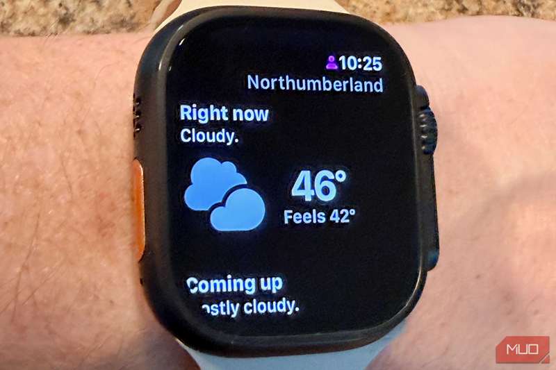 برنامه Hello Weather روی Apple Watch