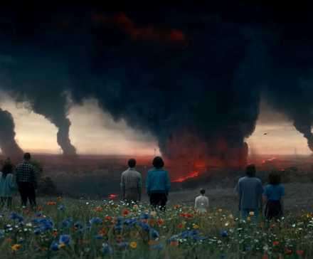 صحنههای پایانی فصل ۴ Stranger Things در نتفلیکس.