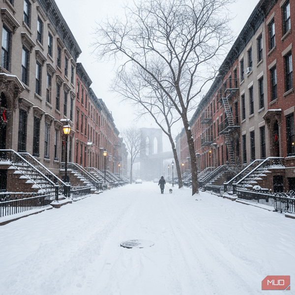 روز برفی در خیابان بروکلین
