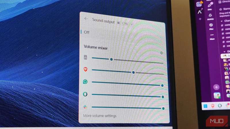 میکس‌کننده صدای پیش‌فرض ویندوز