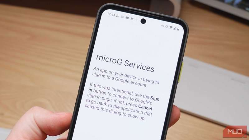هشدار سرویس‌های microG در /e/OS