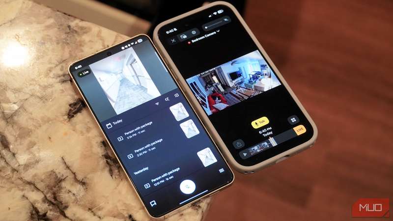 پخش زندهٔ HomeKit Secure Video در برنامه Apple Home در مقایسه با ویدئوی Nest