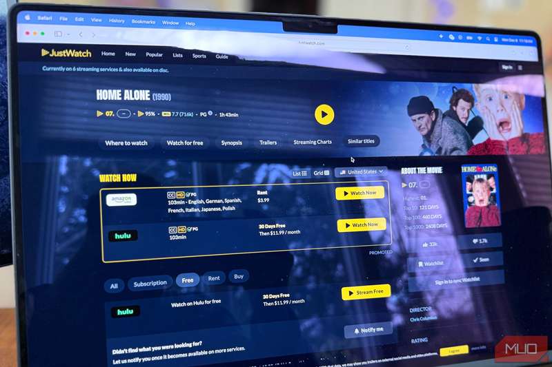 Home Alone روی JustWatch