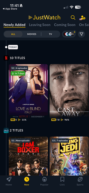 نمایش جدید اضافه شده در برنامه JustWatch