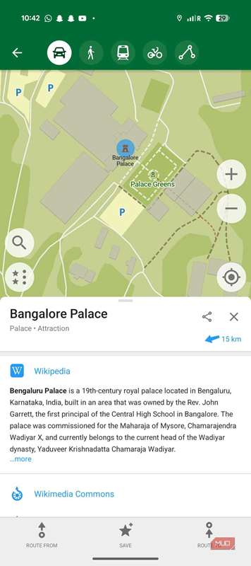 جستجوی مکان در Organic Maps.