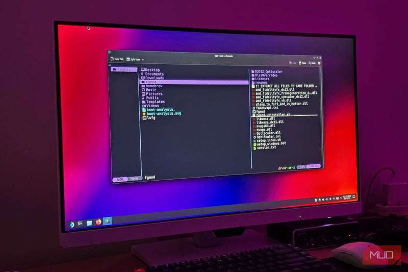 Yazi که روی لینوکس اجرا می‌شود