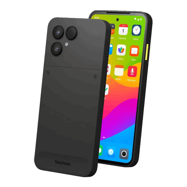 مودل Fairphone 6 مورنا در یک رندر شفاف محصول
