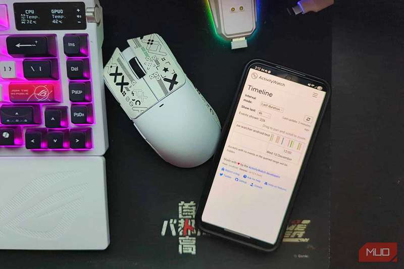 ActivityWatch روی اندروید، موجود در فروشگاه Google Play