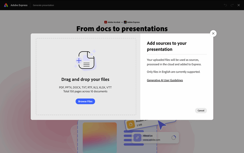 ویژگی افزودن منبع به ارائه