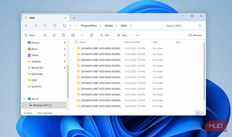 فایلهای نصبکننده Adobe در رایانه