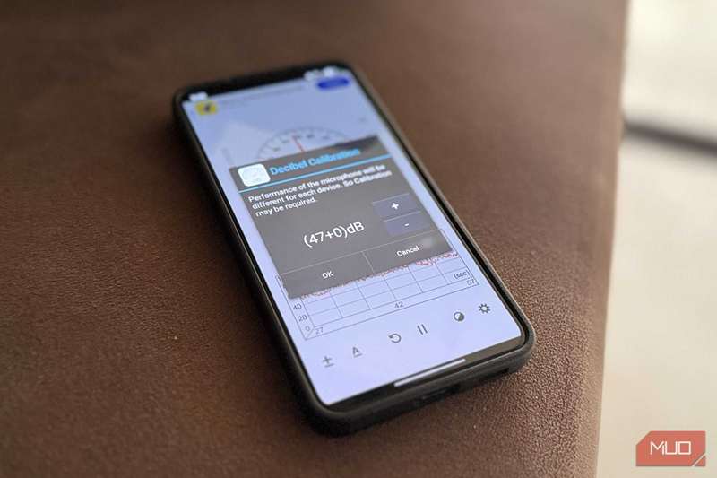 نمایش برنامه‌ی متر صدا روی گوشی اندروید