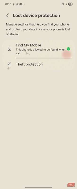 تنظیمات پیش‌روی سرقت اندروید در One UI 8 (2)