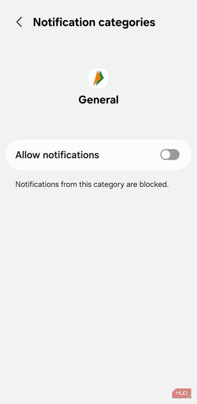 تنظیمات اعلان برنامه در گوشی اندروید